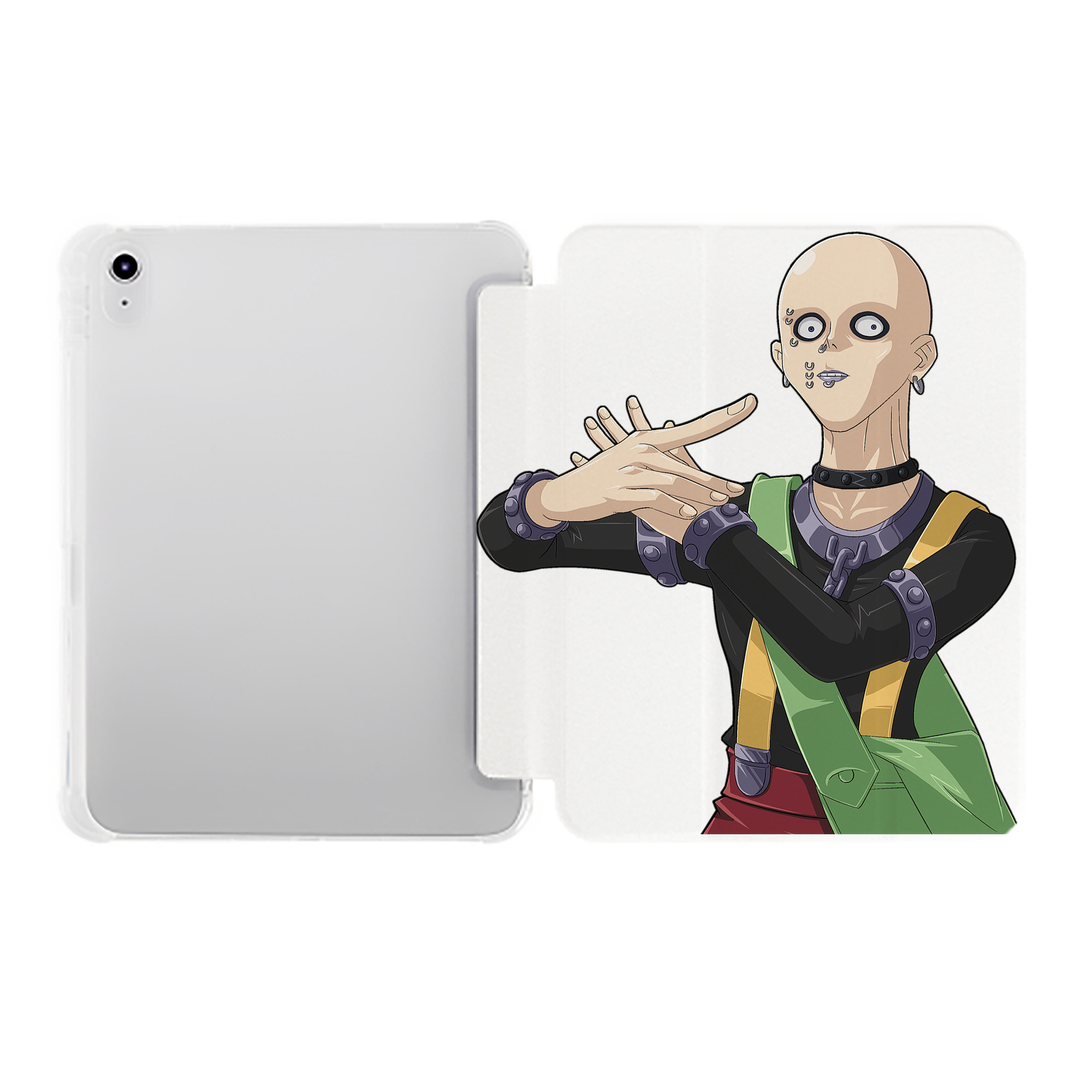 （画像用） 遊☆戯☆王 Yu-Gi-Oh! IPad ケース ペン収納付き 三つ折りスタンド PUレザー×シリコン 対応機種9.5/10.5/10.9インチ